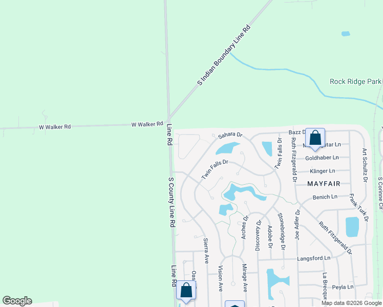map of restaurants, bars, coffee shops, grocery stores, and more near 6929 Sahara Drive in Plainfield