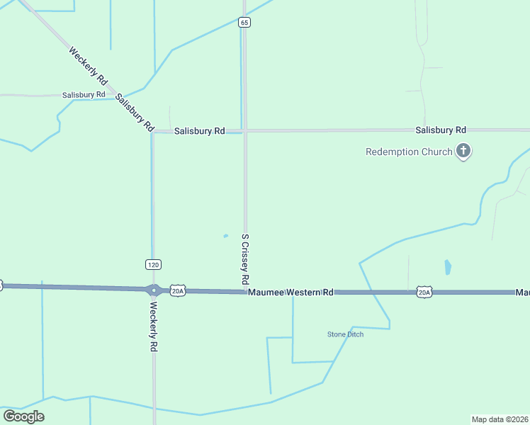 map of restaurants, bars, coffee shops, grocery stores, and more near 3501 S Crissey Rd in Monclova