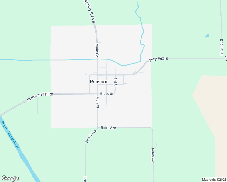 map of restaurants, bars, coffee shops, grocery stores, and more near 420 Broad Street in Reasnor