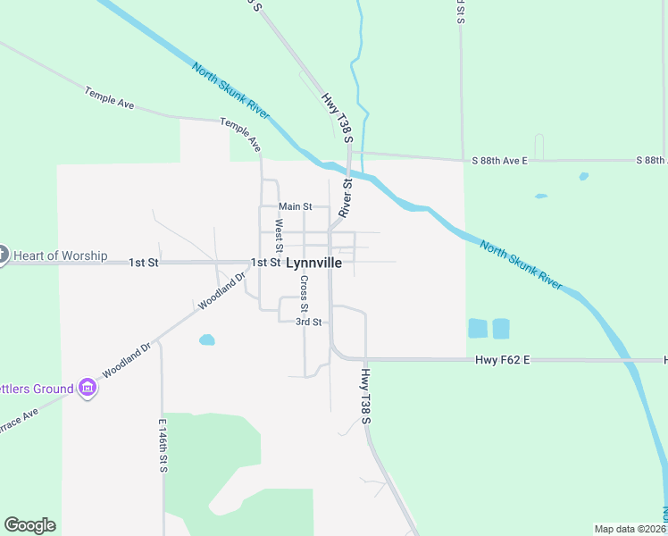 map of restaurants, bars, coffee shops, grocery stores, and more near 503 East Street in Lynnville