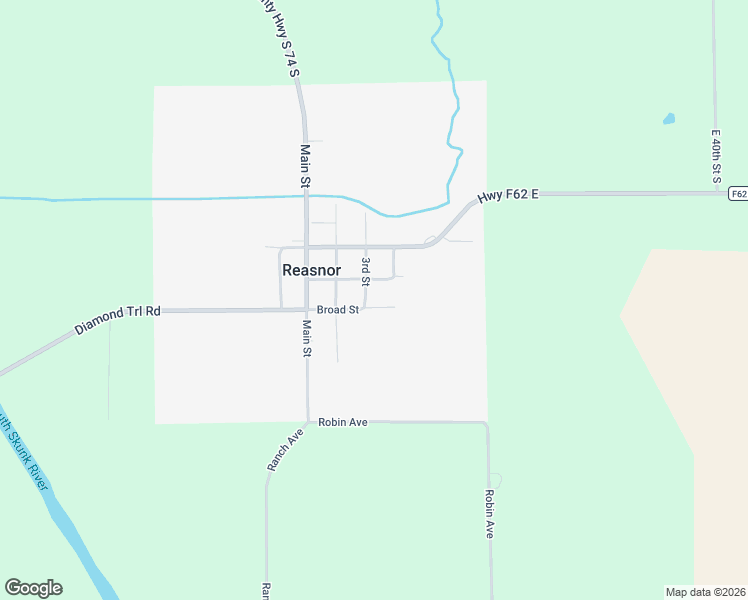 map of restaurants, bars, coffee shops, grocery stores, and more near 420 Broad Street in Reasnor