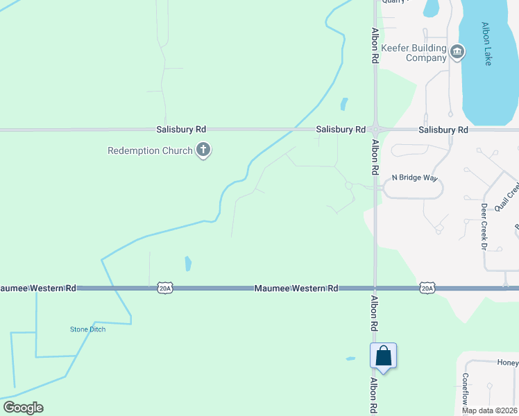 map of restaurants, bars, coffee shops, grocery stores, and more near 8651 Salisbury Road in Lucas County