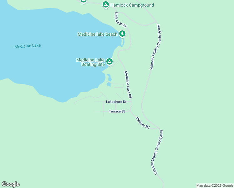 map of restaurants, bars, coffee shops, grocery stores, and more near Meadow Street in Siskiyou County