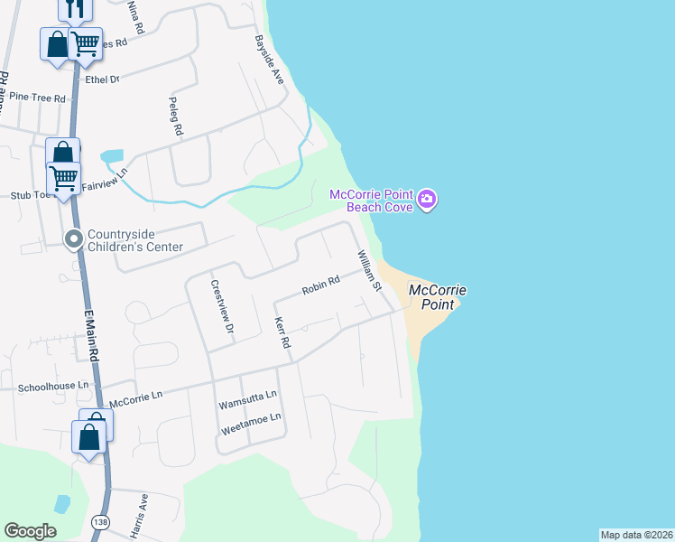 map of restaurants, bars, coffee shops, grocery stores, and more near 90 Robin Road in Portsmouth