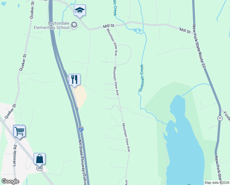 map of restaurants, bars, coffee shops, grocery stores, and more near 10 Dragonfly Drive in Wallkill