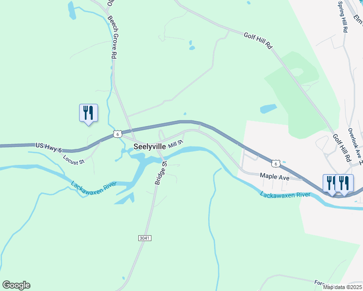 map of restaurants, bars, coffee shops, grocery stores, and more near 12 Horseshoe Drive in Honesdale