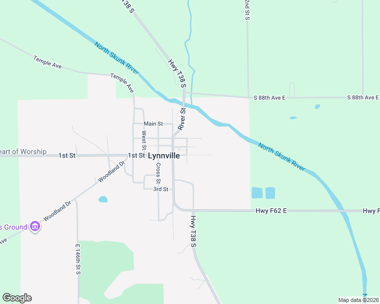 map of restaurants, bars, coffee shops, grocery stores, and more near 110 1st Street in Lynnville