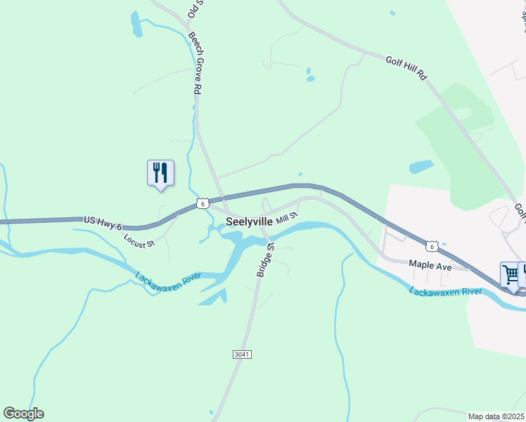map of restaurants, bars, coffee shops, grocery stores, and more near 3 Smith Lane in Honesdale