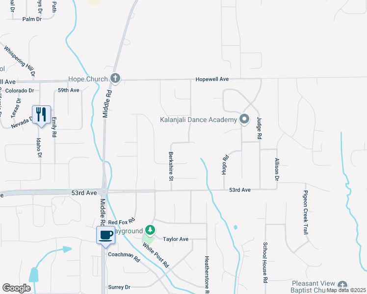 map of restaurants, bars, coffee shops, grocery stores, and more near 5387 56th Ave Ct in Bettendorf
