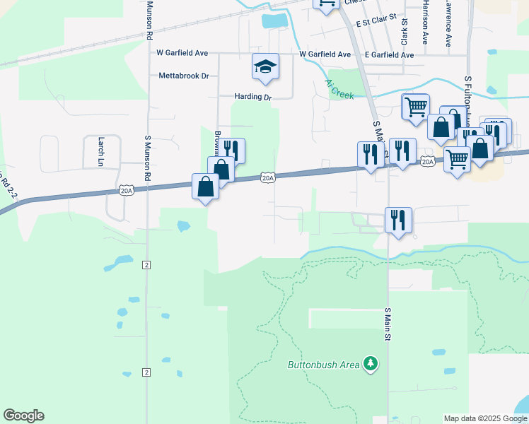 map of restaurants, bars, coffee shops, grocery stores, and more near 97 Veronica Street in Swanton