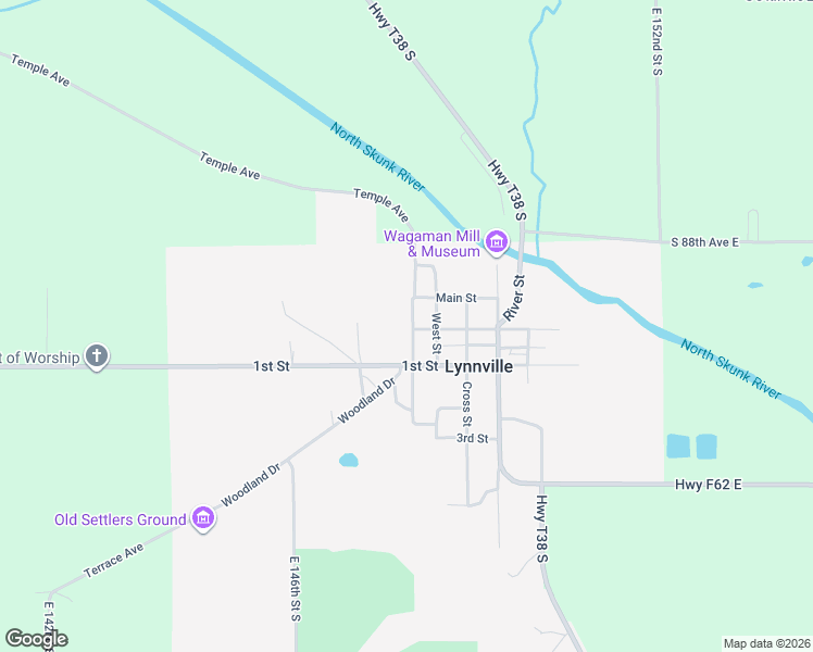map of restaurants, bars, coffee shops, grocery stores, and more near 307 Maple Street in Lynnville