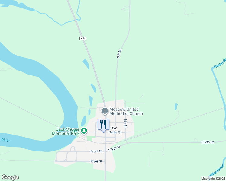 map of restaurants, bars, coffee shops, grocery stores, and more near 1098 5th Street in Moscow