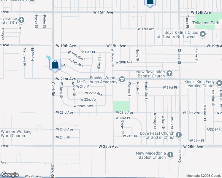 map of restaurants, bars, coffee shops, grocery stores, and more near 2148 Whitcomb Street in Gary