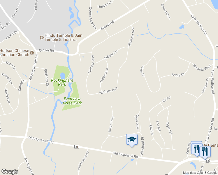 map of restaurants, bars, coffee shops, grocery stores, and more near 41 Ninham Avenue in Wappingers Falls
