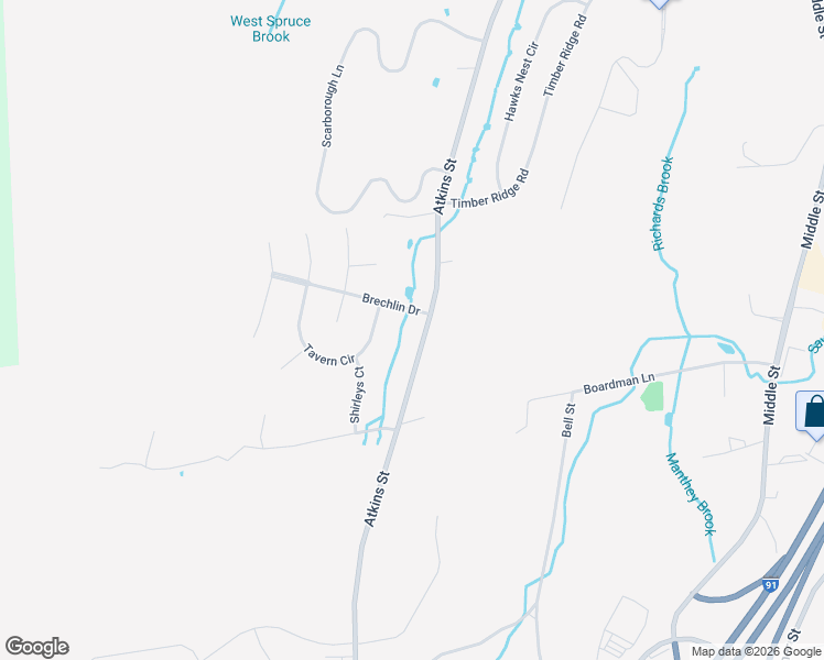 map of restaurants, bars, coffee shops, grocery stores, and more near 531 Atkins Street in Middletown