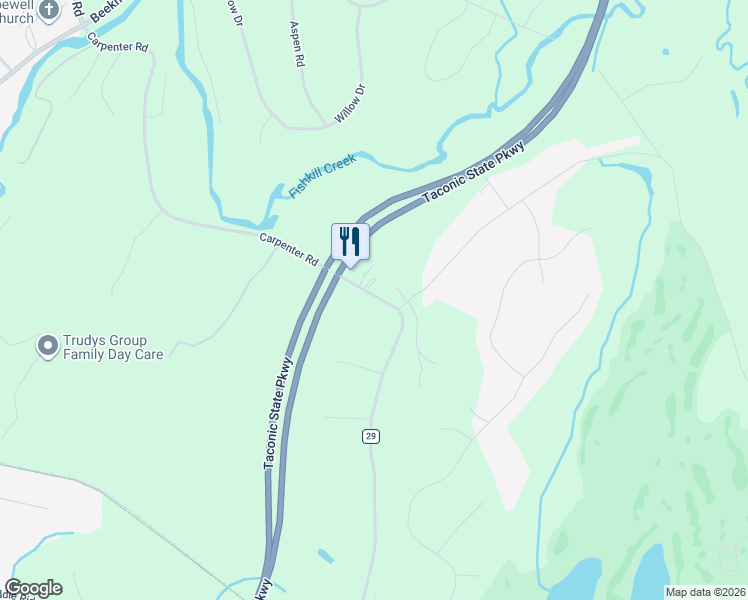 map of restaurants, bars, coffee shops, grocery stores, and more near 110 Carpenter Road in Hopewell Junction