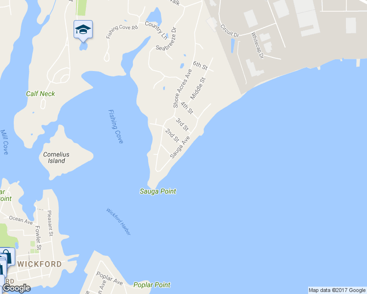 map of restaurants, bars, coffee shops, grocery stores, and more near 89 Sauga Avenue in North Kingstown