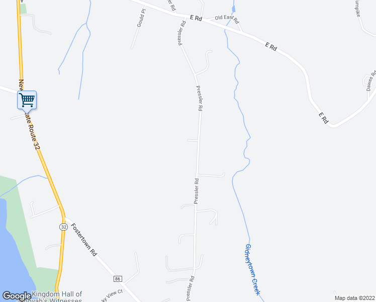 map of restaurants, bars, coffee shops, grocery stores, and more near 168 Pressler Road in Wallkill