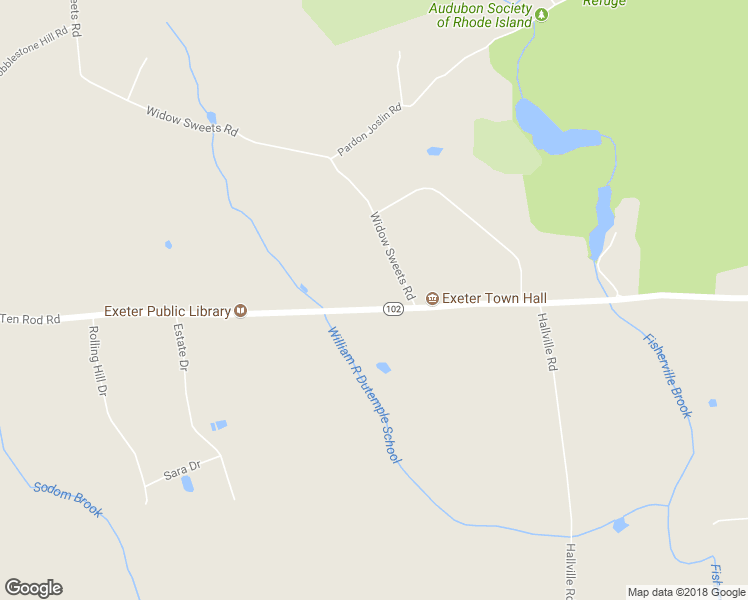 map of restaurants, bars, coffee shops, grocery stores, and more near 721 Ten Rod Road in Exeter