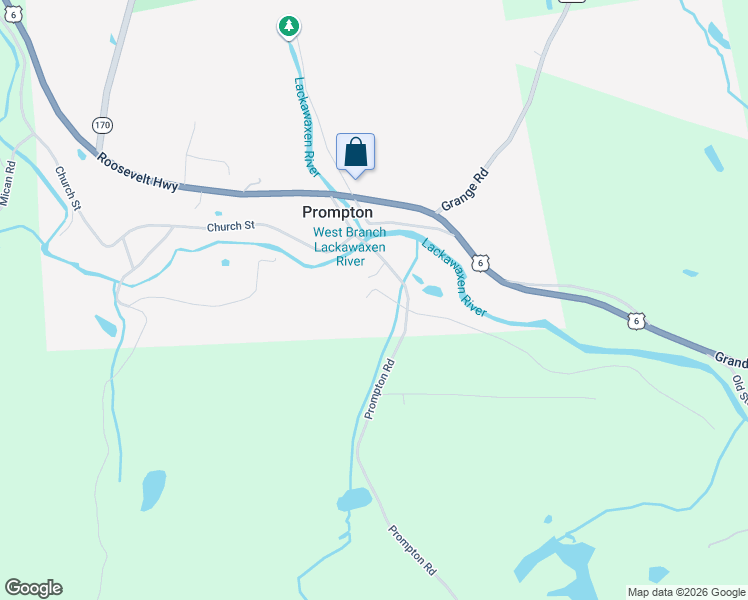 map of restaurants, bars, coffee shops, grocery stores, and more near Davis Rd in Prompton