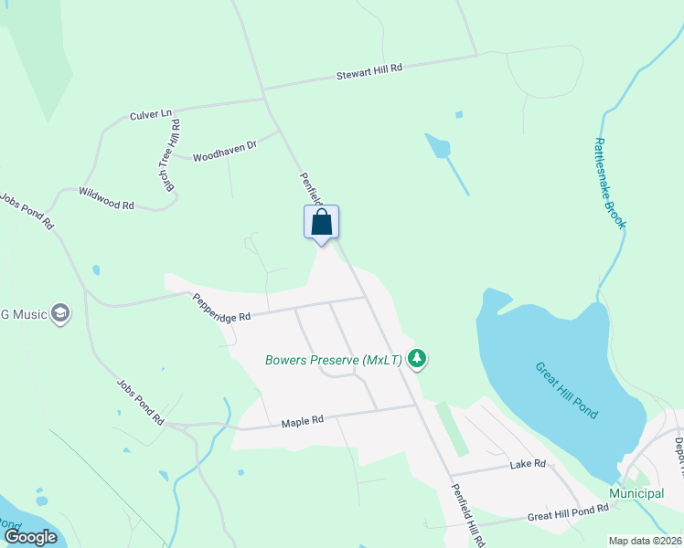 map of restaurants, bars, coffee shops, grocery stores, and more near 254 Penfield Hill Road in Portland