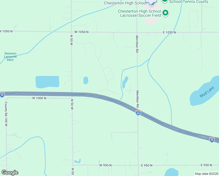 map of restaurants, bars, coffee shops, grocery stores, and more near 50 West Road in Chesterton