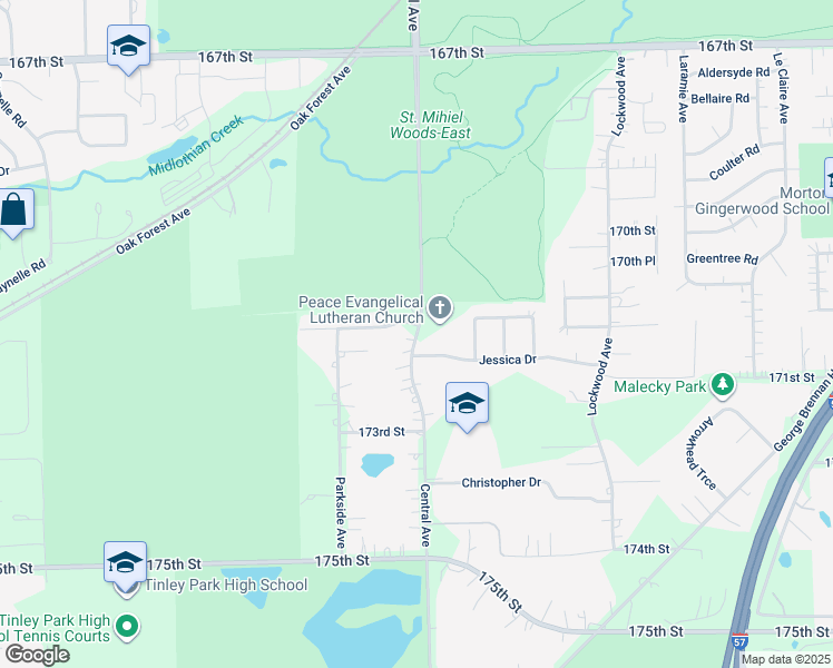 map of restaurants, bars, coffee shops, grocery stores, and more near in Cook County