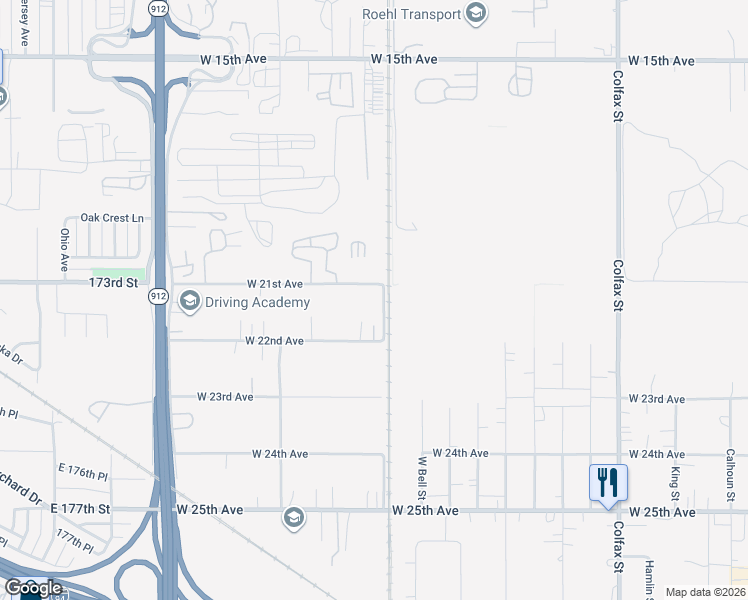 map of restaurants, bars, coffee shops, grocery stores, and more near 7000-7020 West 21st Avenue in Gary