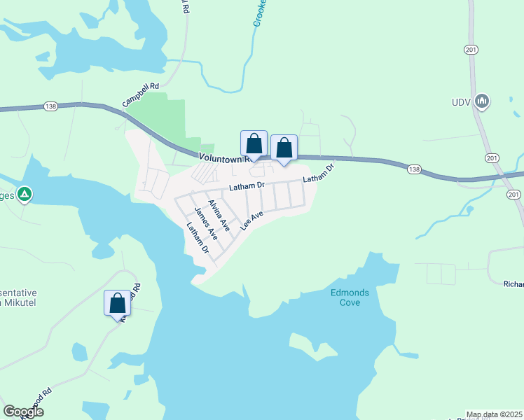 map of restaurants, bars, coffee shops, grocery stores, and more near 9 Susan Avenue in Griswold