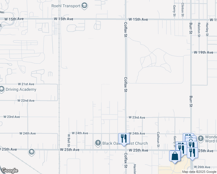 map of restaurants, bars, coffee shops, grocery stores, and more near 6405 West 21st Avenue in Gary