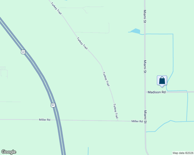 map of restaurants, bars, coffee shops, grocery stores, and more near 63049 Turkey Trail in South Bend