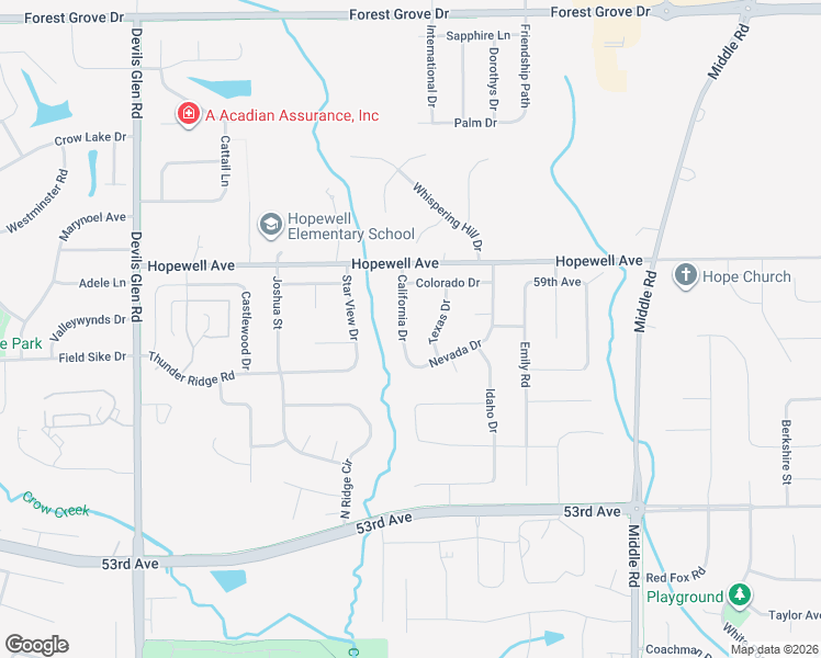 map of restaurants, bars, coffee shops, grocery stores, and more near 5661 California Dr in Bettendorf