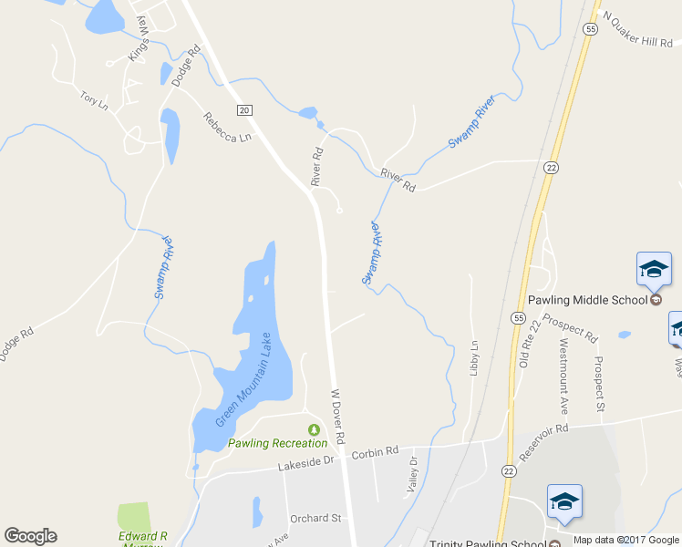 map of restaurants, bars, coffee shops, grocery stores, and more near 7 Glen Court in Pawling