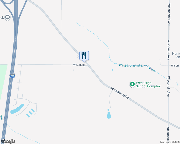 map of restaurants, bars, coffee shops, grocery stores, and more near 6215 West Kimberly Road in Davenport