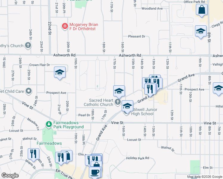 map of restaurants, bars, coffee shops, grocery stores, and more near 820 17th Street in West Des Moines