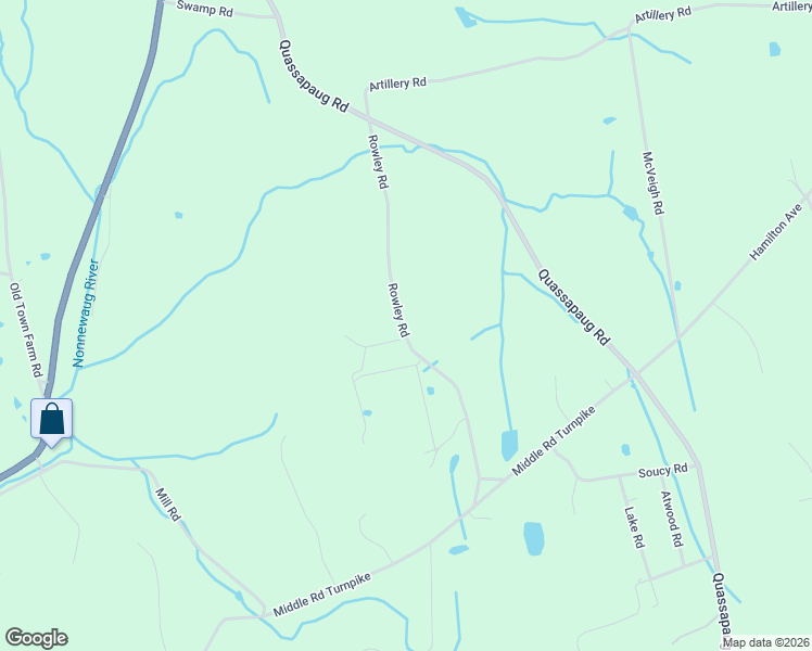 map of restaurants, bars, coffee shops, grocery stores, and more near 100 Rowley Road in Woodbury