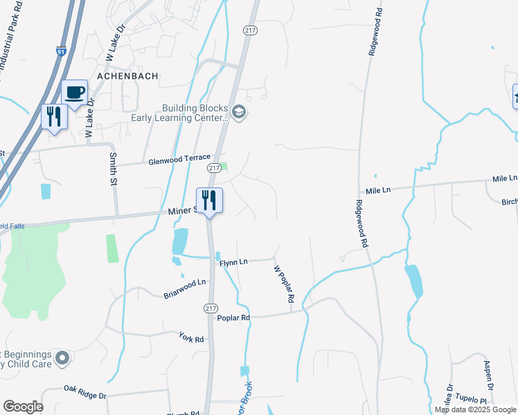 map of restaurants, bars, coffee shops, grocery stores, and more near 60 Eastbury Hill Drive in Middletown
