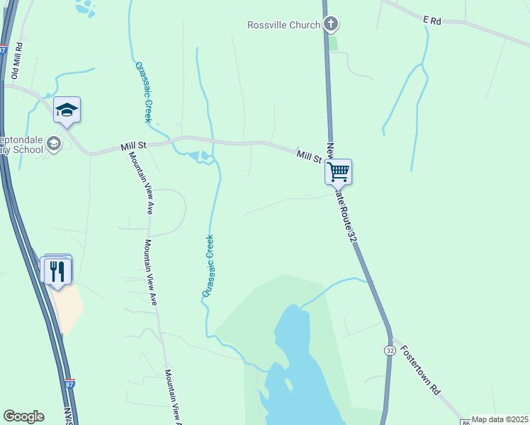 map of restaurants, bars, coffee shops, grocery stores, and more near 12 New York 32 in Wallkill