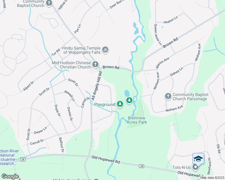 map of restaurants, bars, coffee shops, grocery stores, and more near 13 Regency Dr in Wappingers Falls