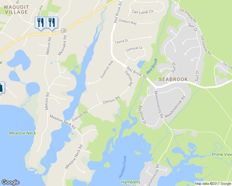 map of restaurants, bars, coffee shops, grocery stores, and more near 67 Ostrom Road in Falmouth
