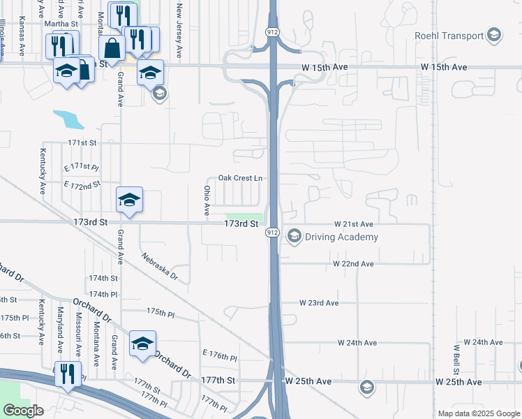 map of restaurants, bars, coffee shops, grocery stores, and more near 3928 Robinhood Ln in Hammond