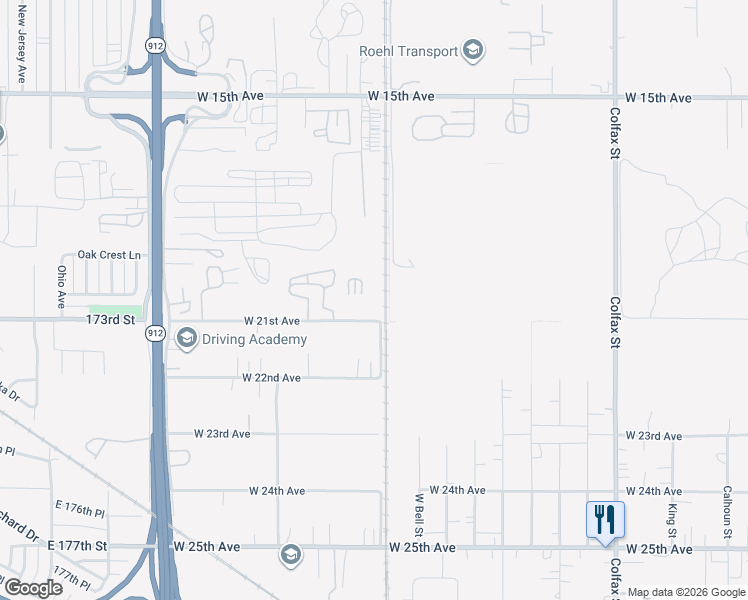 map of restaurants, bars, coffee shops, grocery stores, and more near 7000 West 21st Avenue in Gary