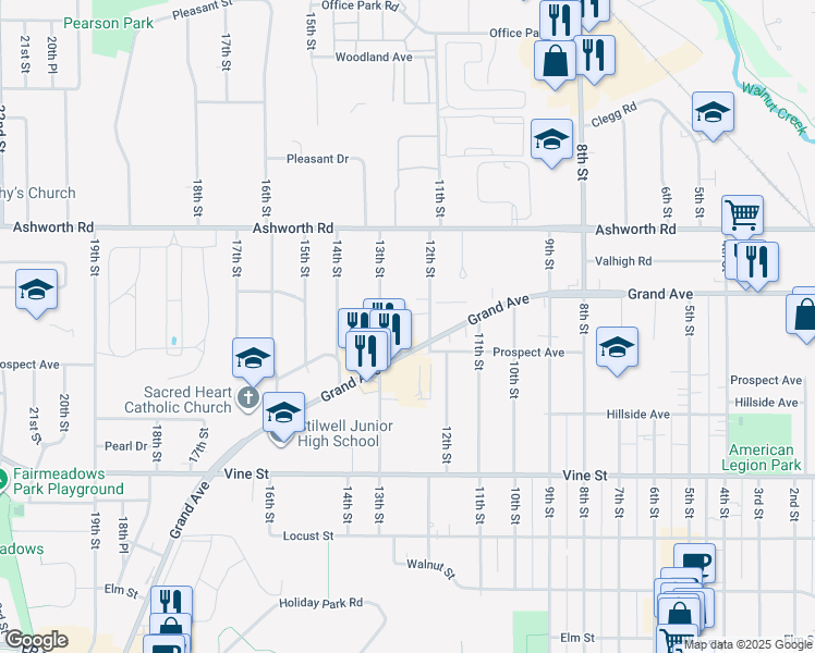 map of restaurants, bars, coffee shops, grocery stores, and more near 820 12th Street in West Des Moines