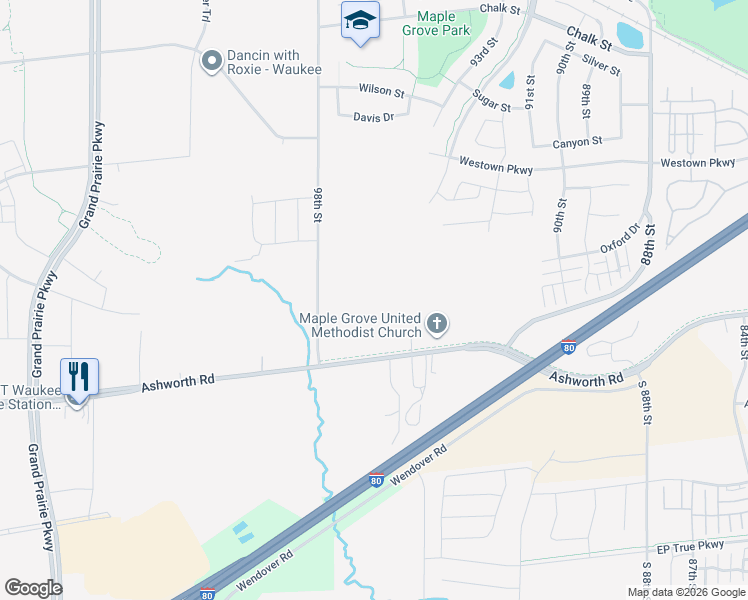 map of restaurants, bars, coffee shops, grocery stores, and more near 3169 98th Street in Waukee