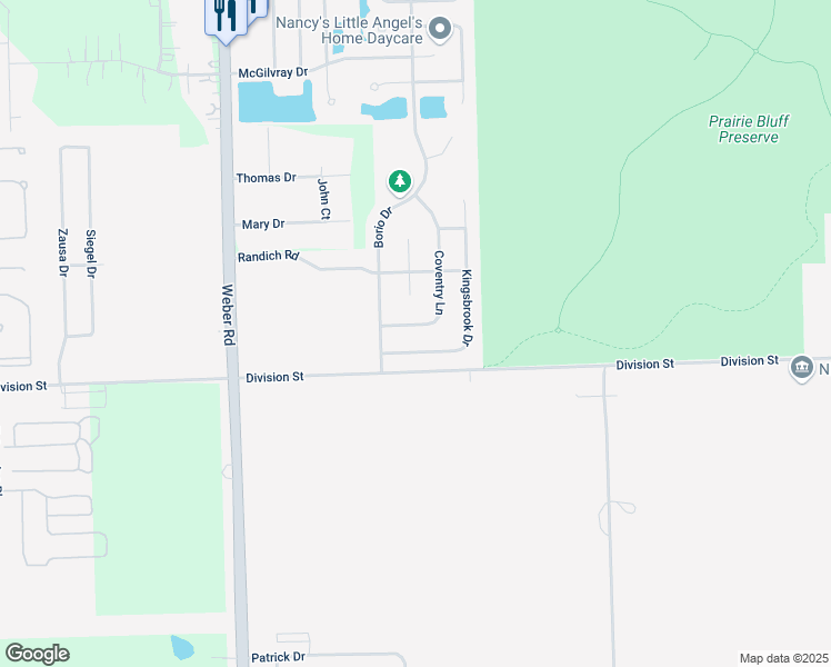 map of restaurants, bars, coffee shops, grocery stores, and more near 20451 Kingsbrook Drive in Crest Hill
