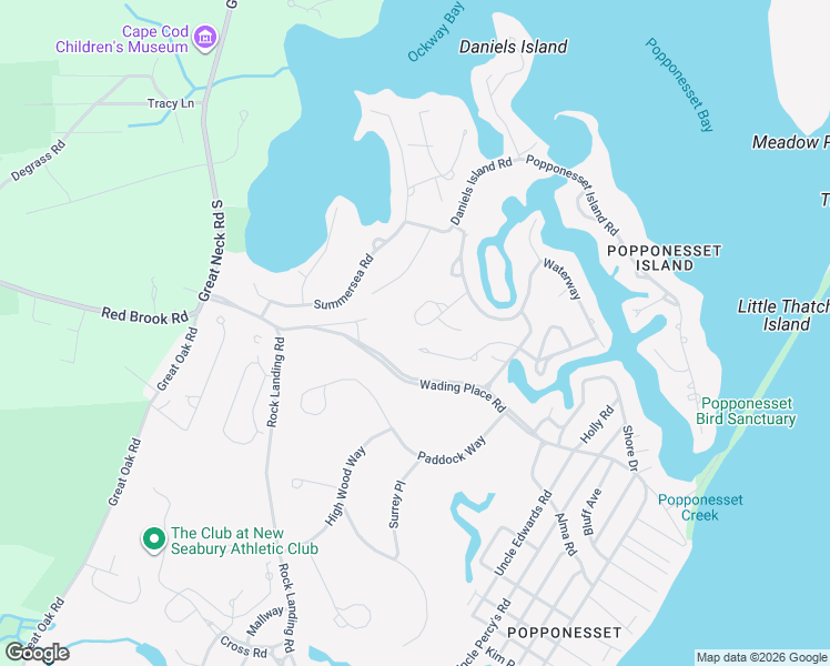 map of restaurants, bars, coffee shops, grocery stores, and more near 54 Running Light Way in Mashpee