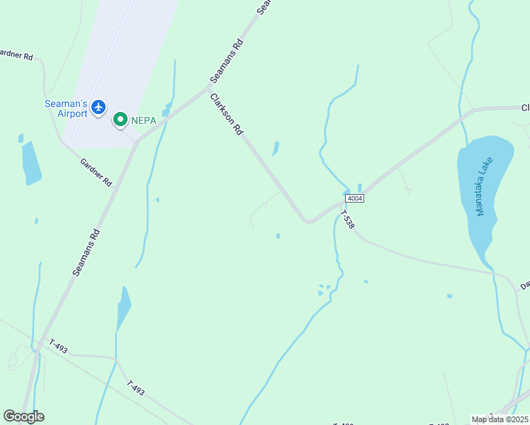 map of restaurants, bars, coffee shops, grocery stores, and more near 1 Clarkson Road in Factoryville