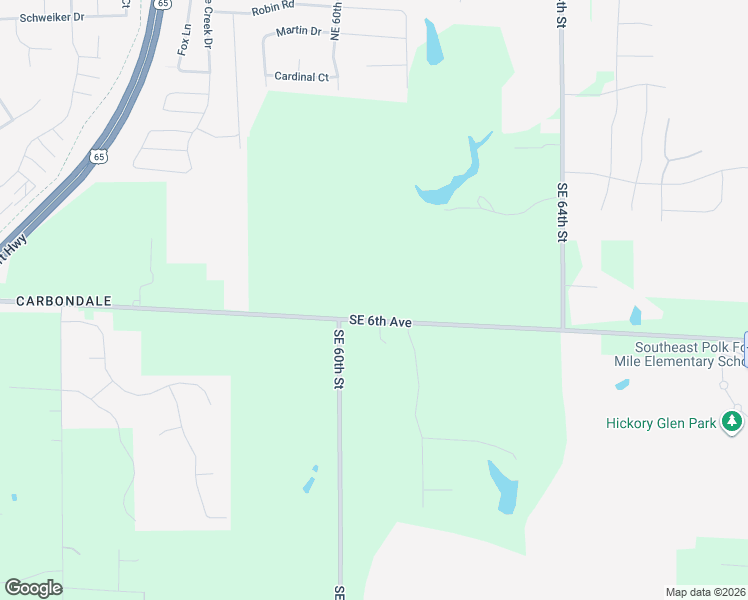 map of restaurants, bars, coffee shops, grocery stores, and more near 6054 Southeast 6th Avenue in Pleasant Hill