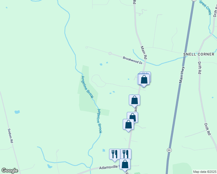 map of restaurants, bars, coffee shops, grocery stores, and more near 18 Village Way in Westport