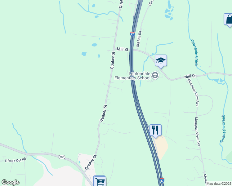 map of restaurants, bars, coffee shops, grocery stores, and more near 353 Quaker St in Wallkill